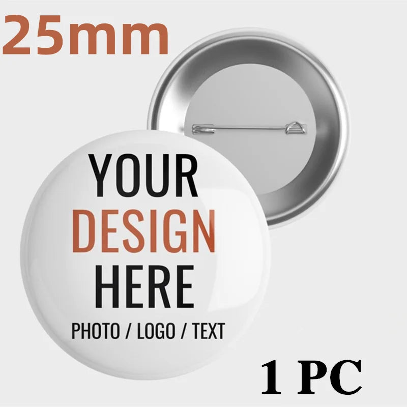 Custom Personalized Metal Lapel Pins with Text and Image Printing for Brooches and Awards