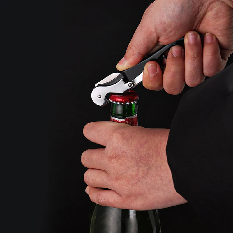 Multi-Functional Wine Opener Corkscrew with Foil Cutter - Professional Waiter Bar Tool