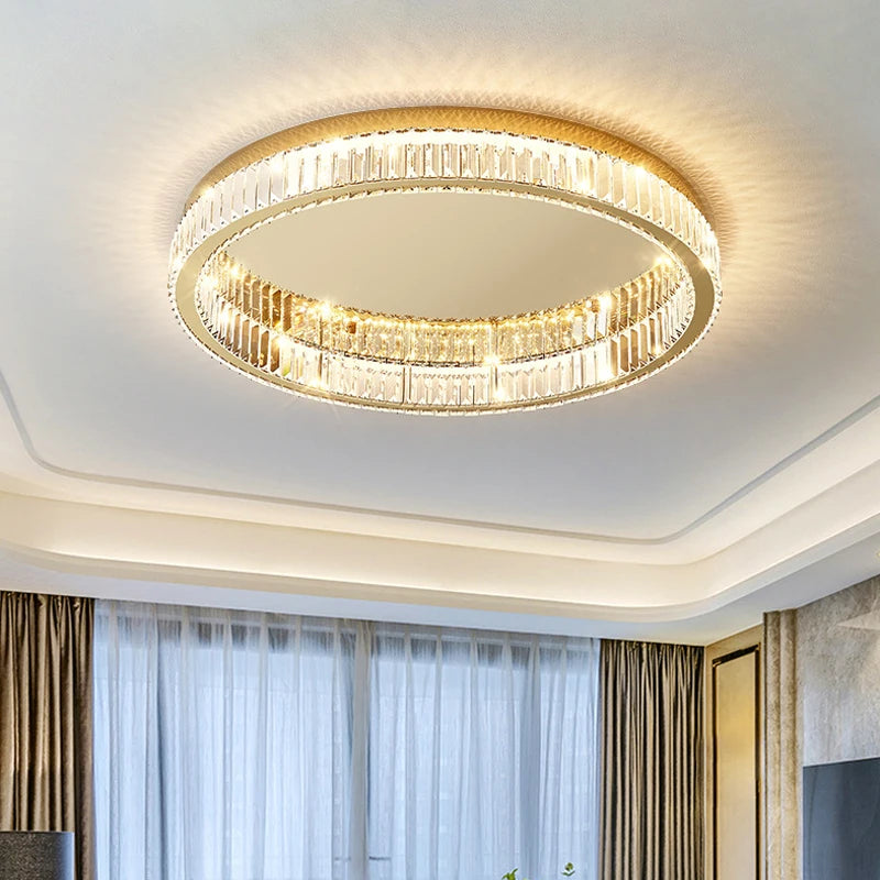 Modern Crystal LED Ceiling Lights for Living Room Dining Room Bedroom