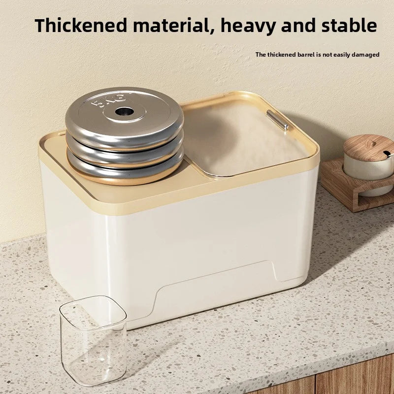 Sealed Dog Food Storage Container with Measuring Cup - Transparent Grain Food Bin