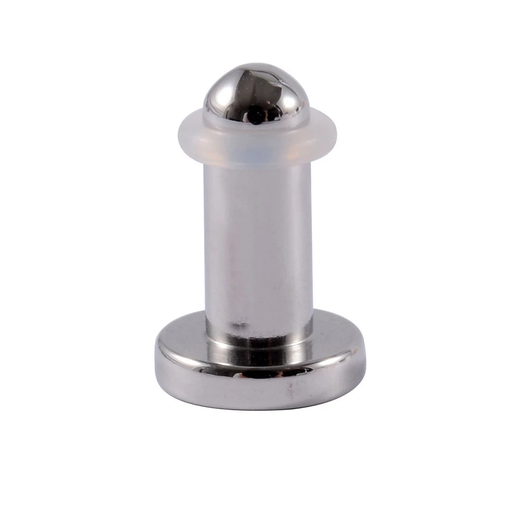 1/19pcs Surgical Steel Mirror Face Ear Plugs Tunnels Body Piercing Jewelry