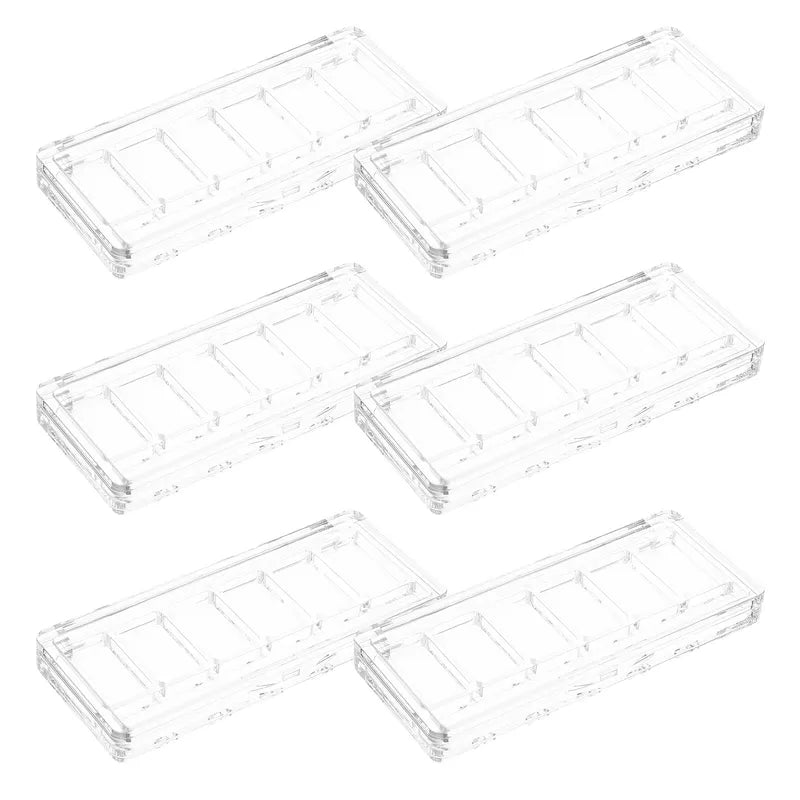 Refillable 6-Grid Transparent Eyeshadow Palette - Travel Makeup Organizer