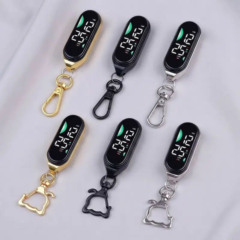 Digital Waterproof Hanging Pocket Watch with Carabiner for Kids & Adults
