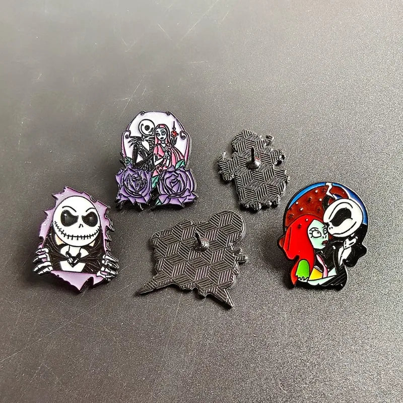 Halloween Badge Set 5pcs Cute Bizarre Horror Anime Brooches Pin Accessories Gift