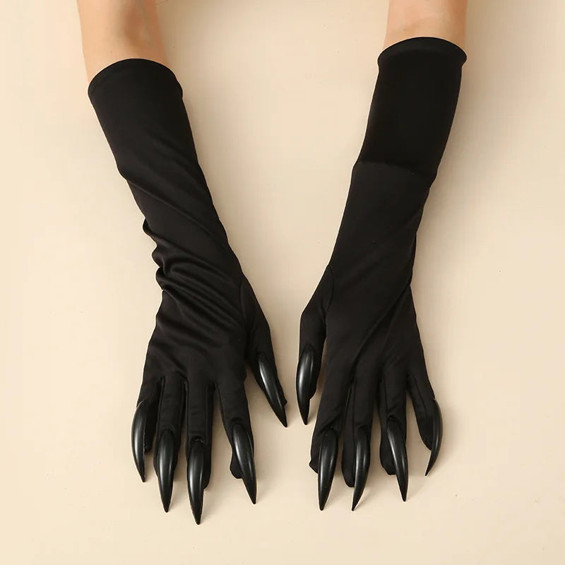 Halloween Ghost Claw Gloves with Long Nails Cosplay Funny Costume Accessories