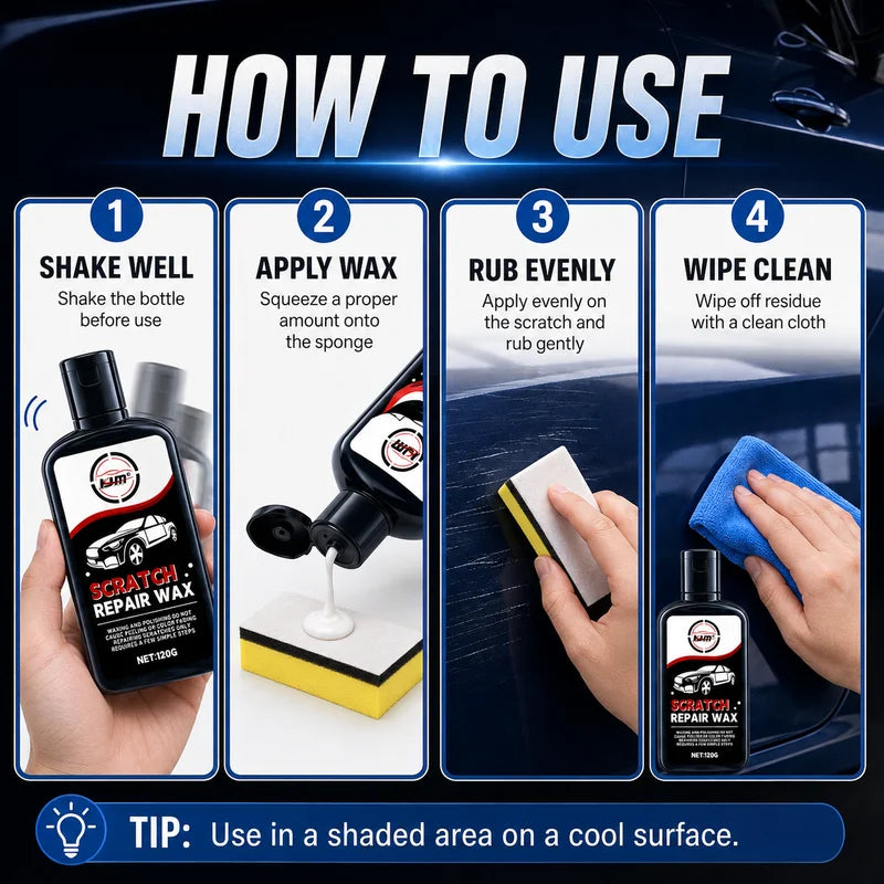 Car Scratch Remover Paste for Vehicle Paint Repair and Surface Cleaning