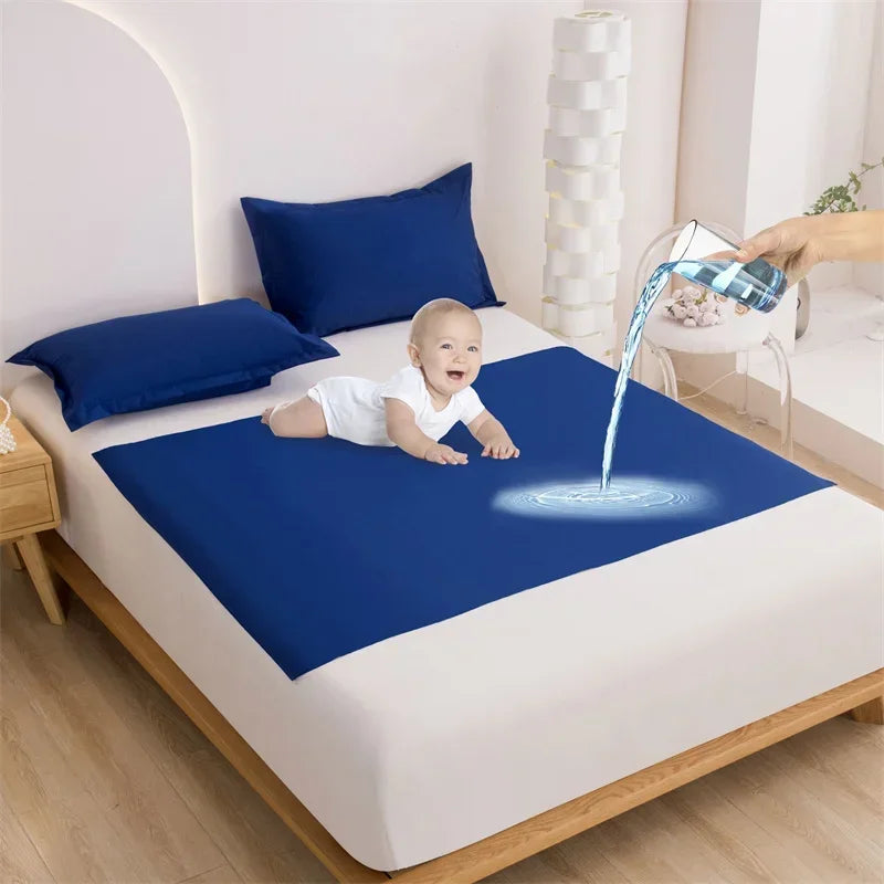 Waterproof Washable Diapering Mat for Baby and Elder Bed Protector Bedding