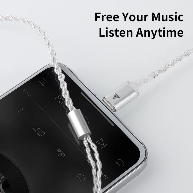 Type-C Earphone Cable Replacement for KZ, CCA, TRN, and Similar Earphones