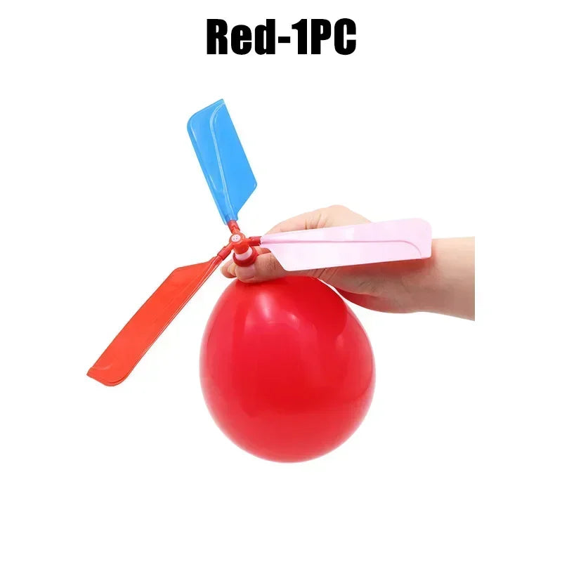 Kids Flying Helicopter Toy with Balloons and Wings - Creative Outdoor Play for Children