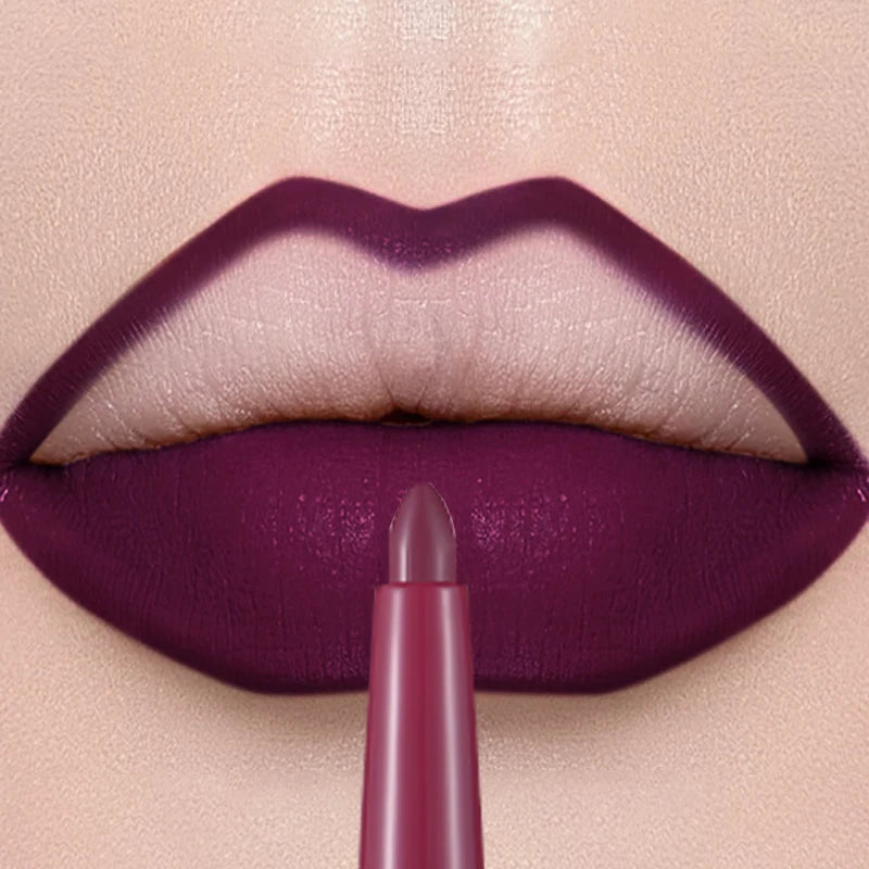Waterproof Matte Lip Liner Pencil - Long-Lasting, Not Easy To Fade, 12 Colors