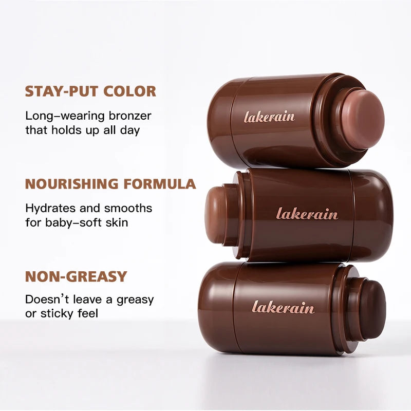 Cream Bronzer Stick for Face Contouring & Shaping - Portable, Light & Easy Blending