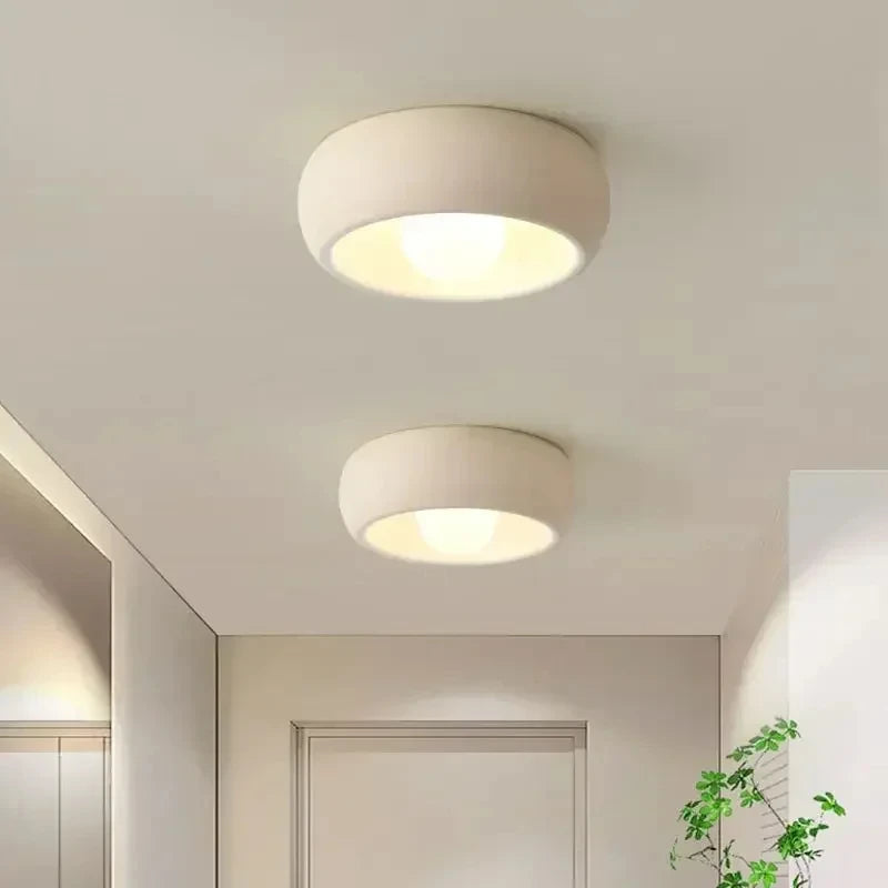 Modern Nordic Circular Ceiling Light for Balcony & Hallway - 30cm Diameter