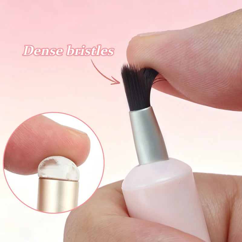 Retractable Lip Brush with Silicone Blending Head - Makeup Applicator Tool