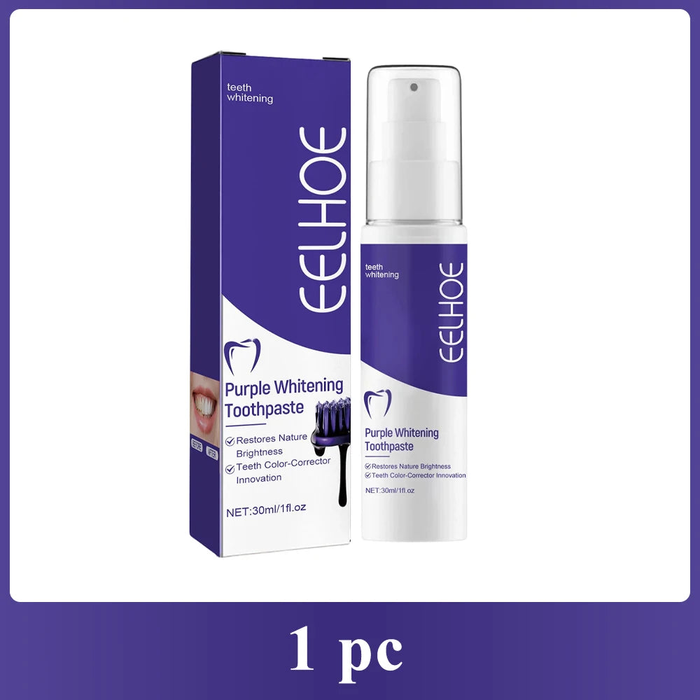 Purple Whitening Toothpaste for Brightening and Fresh Breath - Daily Oral Care