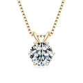 Moissanite Pendant Necklace 0.5ct-5ct in Sterling Silver with Certificate