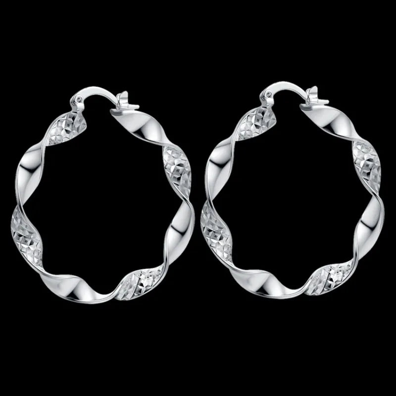 925 Sterling Silver Handcrafted Earrings for Women Wedding Engagement Party Gift