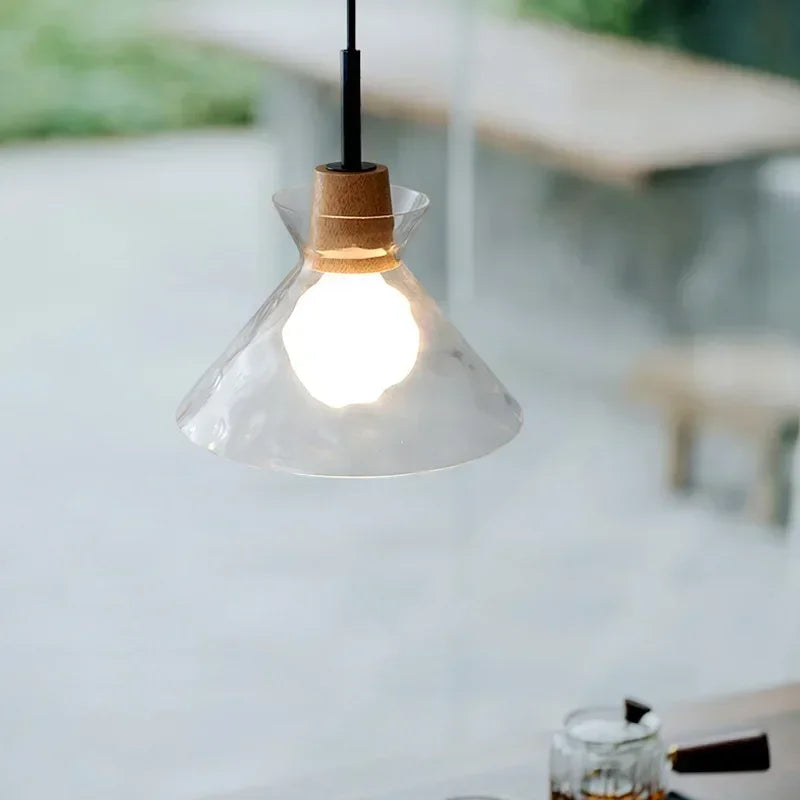 Japanese Style Pendant Lamp for Restaurant & Dining Rooms Modern Retro Glass Light