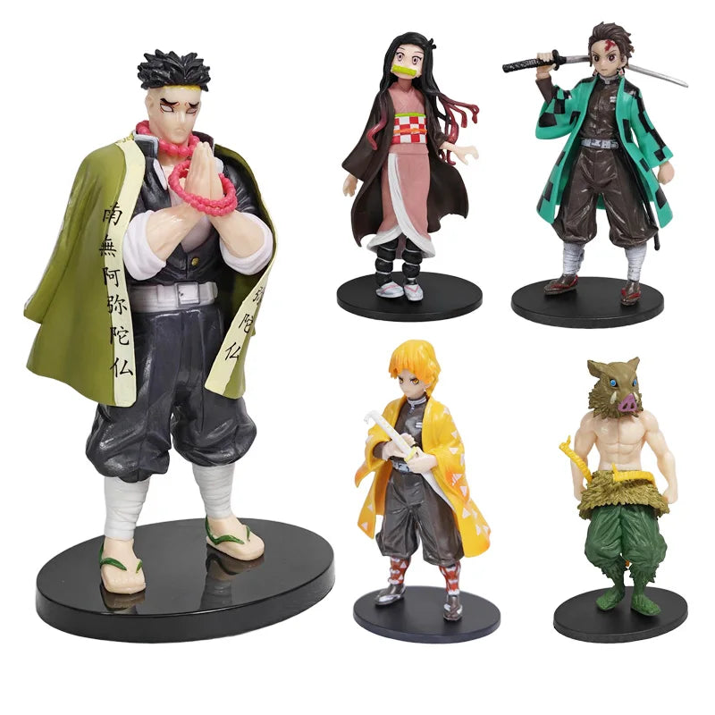 Anime Action Figures - Demon Slayer Kimetsu No Yaiba Model Toys - Multiple Colors