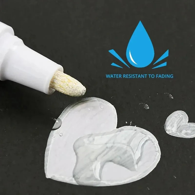 Waterproof Oil-Based Paint Pen Set - Quick Dry & Permanent Markers for Car Tyres