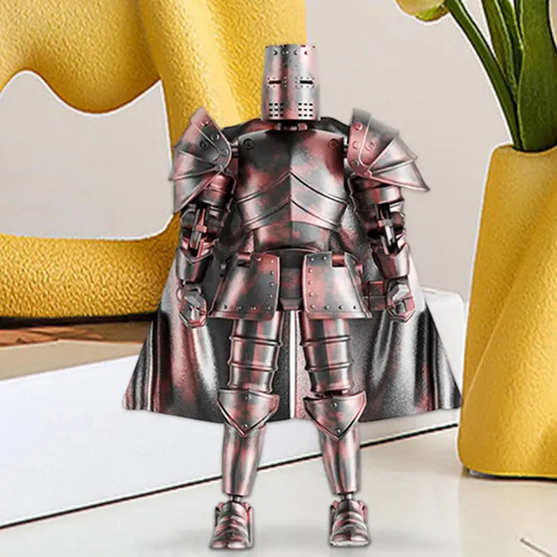 Medieval Knight Action Figure with Flexible Joints & Detachable Base - Full Body Model, Multi-Color