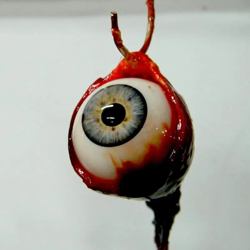 Realistic Bloody Ripped Out Eyeball Prop for Halloween Parties - Fake Horror Decorations