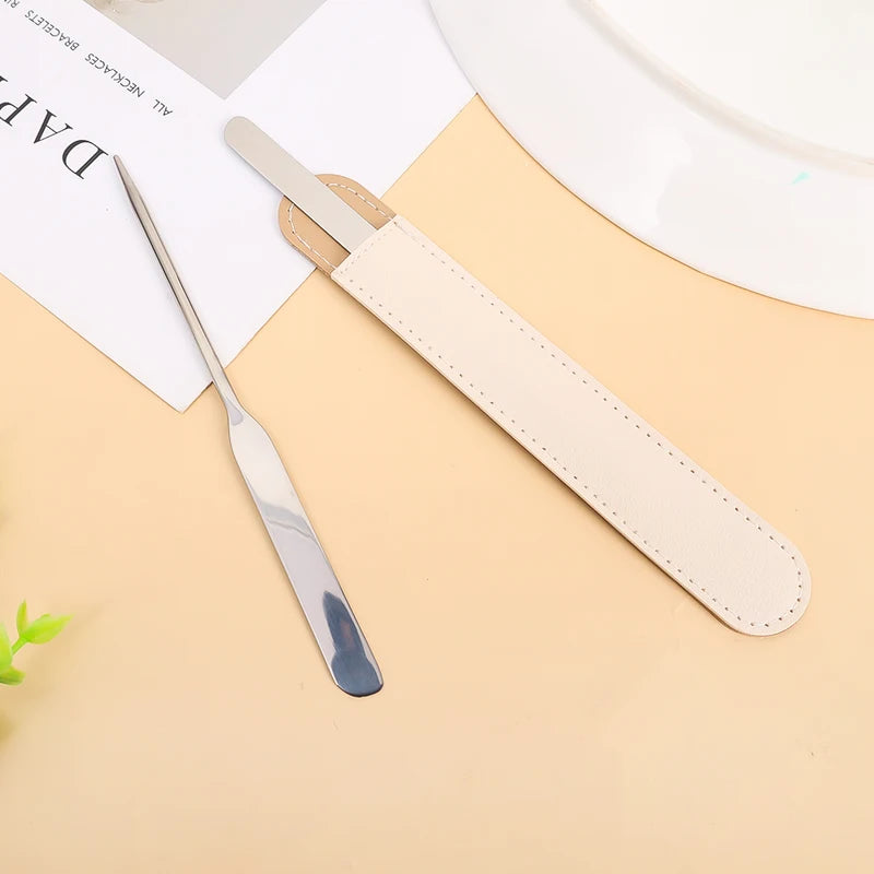 Professional Makeup Spatula Mixing Stick for Foundation and Cosmetics - Stainless Steel, 16cm