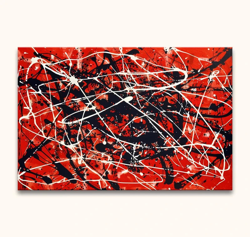 Large Hand-Painted Abstract Oil Canvas Wall Art - Unframed Modern Bedroom Decor