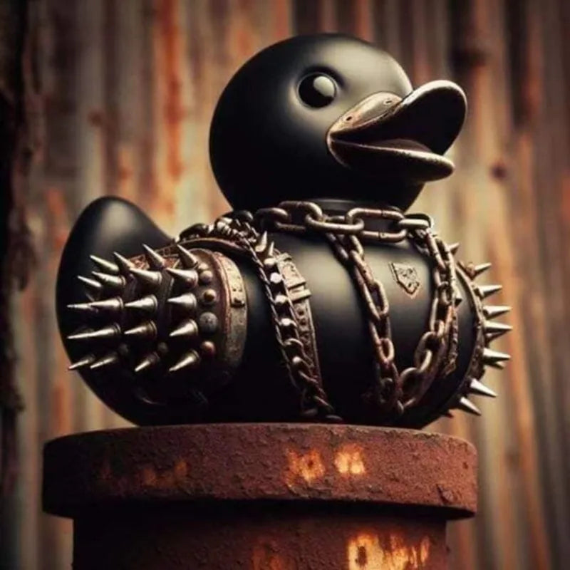 Gothic Punk Duck Halloween Decor Novelty Halloween Gift Dark Satan Duck