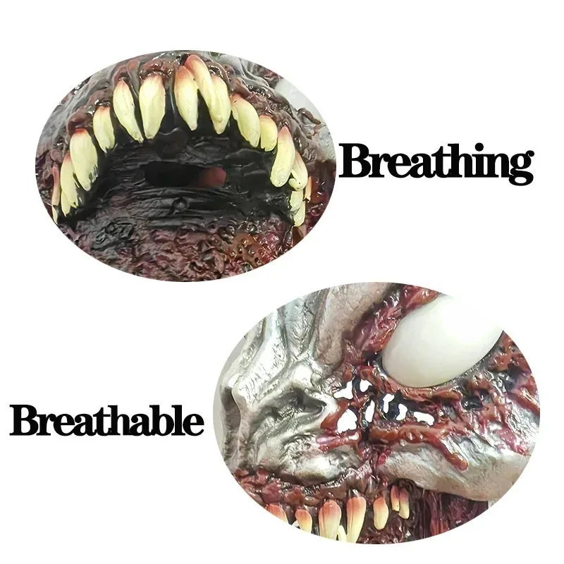 Halloween Horror Full Face Mask Creepy Cosplay Costume Accessory for Party Haunted House
