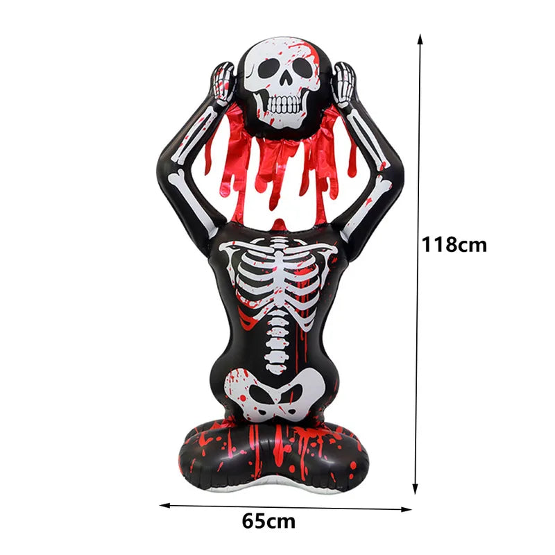 Large Haunted House Skeleton Skull Coffin Halloween Foil Balloon Party Decoration