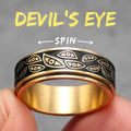 Men Punk Rock Stainless Steel Devil Multi Eyes Ring with Color Options and Sizes