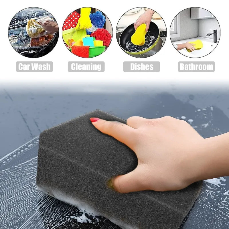 Black Car Wash Sponge Block - Absorbent, Durable, Multi-Purpose Cleaning Tool