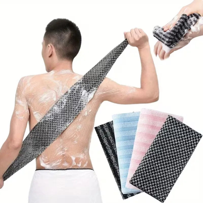 Japanese Exfoliating Washcloth Nylon Back Scrubber for Body Shower Cleansing