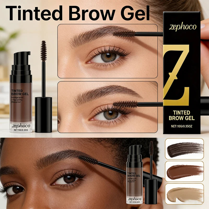 Long Lasting Eyebrow Tint Gel - Waterproof Natural Brow Enhancer with Nourishing Formula