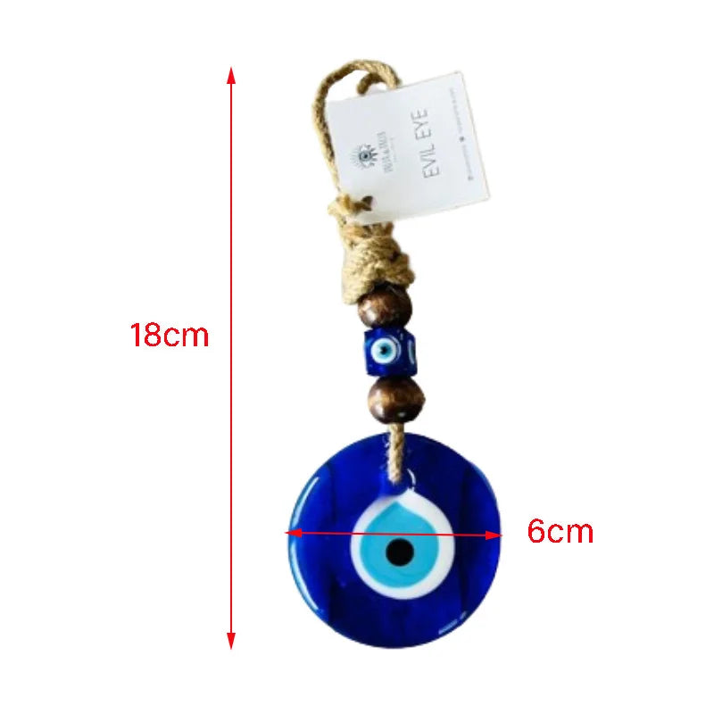 Evil Eye Wall Hanging Decor - Nazar House Protection Macrame Pendant