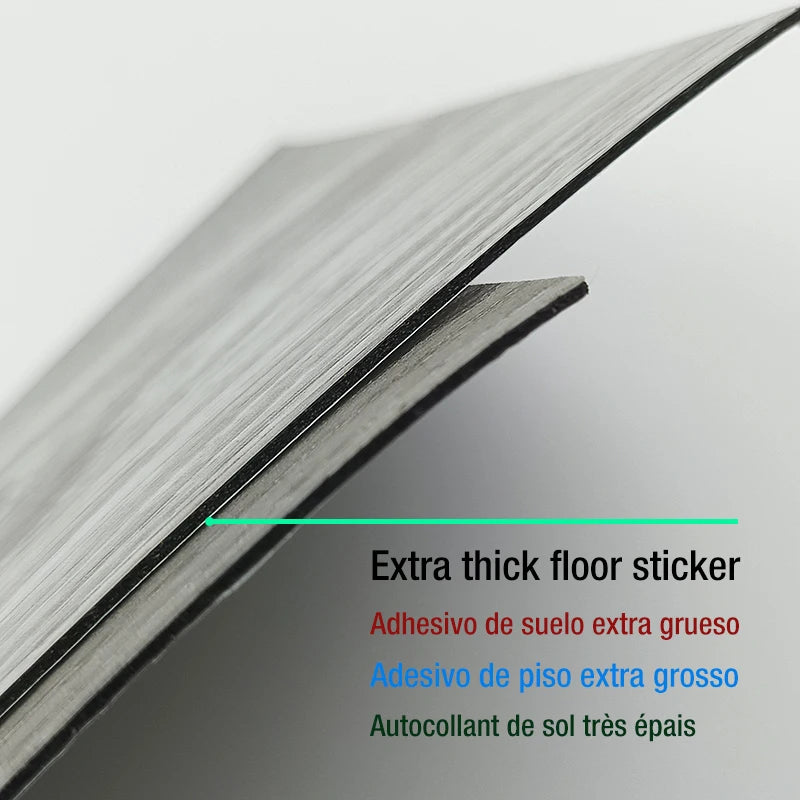 10 Pieces PVC 3D Self-Adhesive Floor Stickers Waterproof Wood Grain Wall & Floor Decor