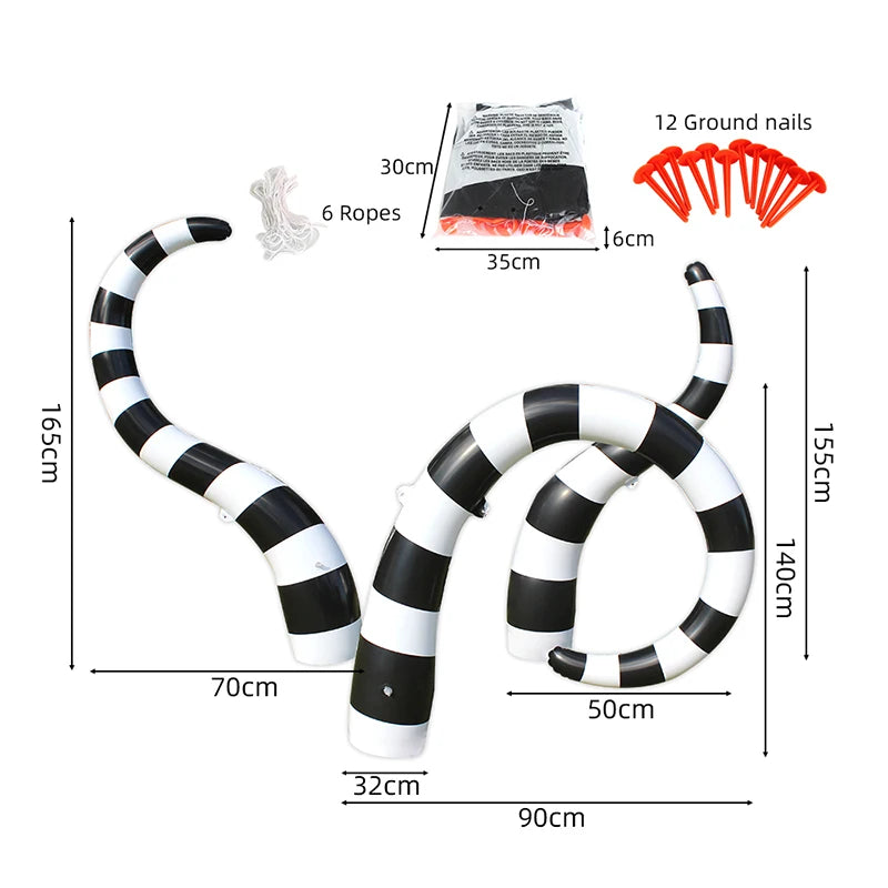 Giant Sandworm Inflatable Halloween Decor for Outdoor Party Courtyard, Set of 3