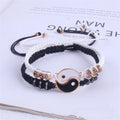Matching Yin Yang Friendship Bracelets - Adjustable Cord Jewelry Set for Couples and Friends