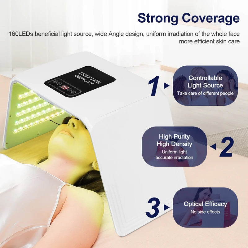 7-Color LED Photon Skin Rejuvenation Machine Foldable Face and Body Light Therapy Device