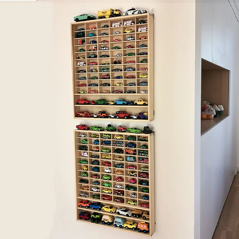 Toy Car Display Shelf Organizer for Miniature Figures and Collectibles