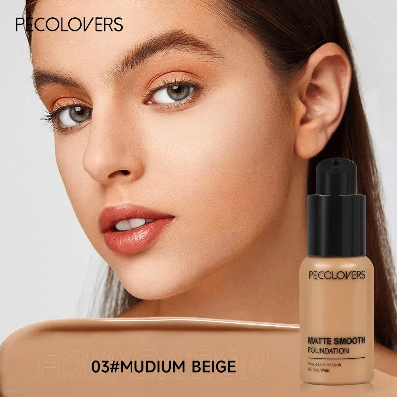 Long-Lasting Waterproof Liquid Foundation for Face - Natural Makeup Finish