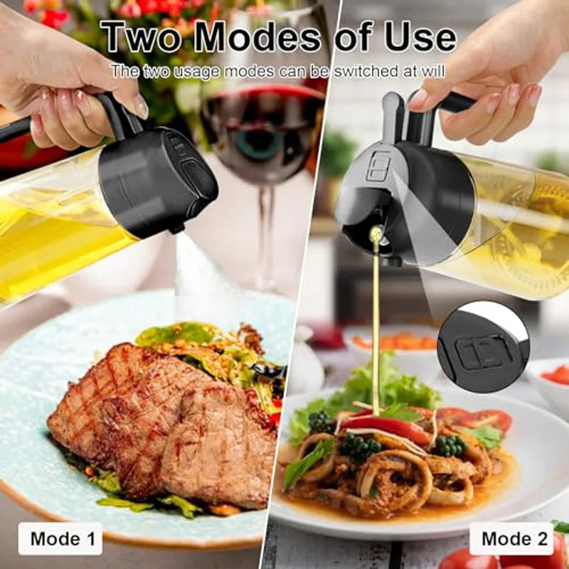 Refillable Olive Oil Spray Bottle - Multi-Function Kitchen Dispenser, 200/300/500ml