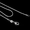Sterling Silver Necklace Women Snake Chain 1mm Jewelry 16-24in