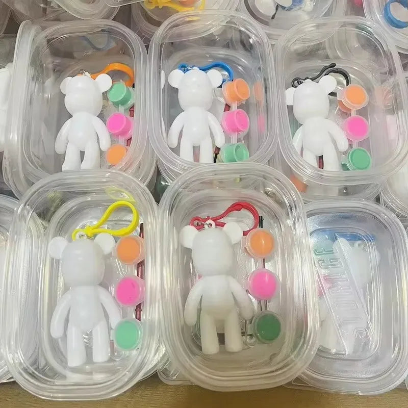 DIY Art & Craft Kit for Kids - Handmade White Bear Painting Set with Multi-Color Paints