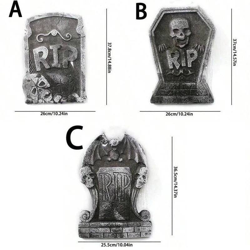 Halloween Foam Tombstone with RIP Letters - Spooky Yard Graveyard Decoration