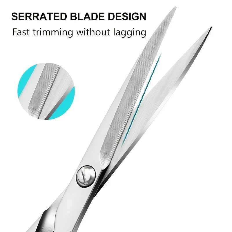 Stainless Steel Pointed Beard & Eyebrow Scissors - Sharp Makeup & Haircut Tools