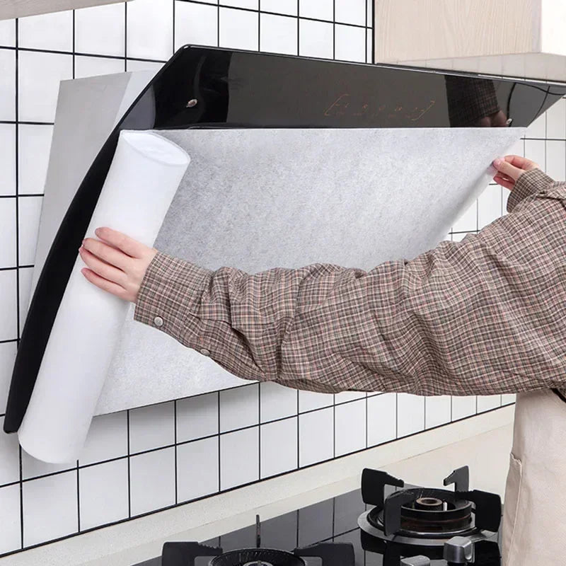 Heat-Resistant Range Hood Filter Paper Oil Absorbing Grease Sticker 60cm*5m