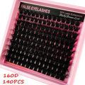 Fluffy 5D False Eyelash Clusters 10-18mm Mix Wispy Individual Lashes DIY Extensions