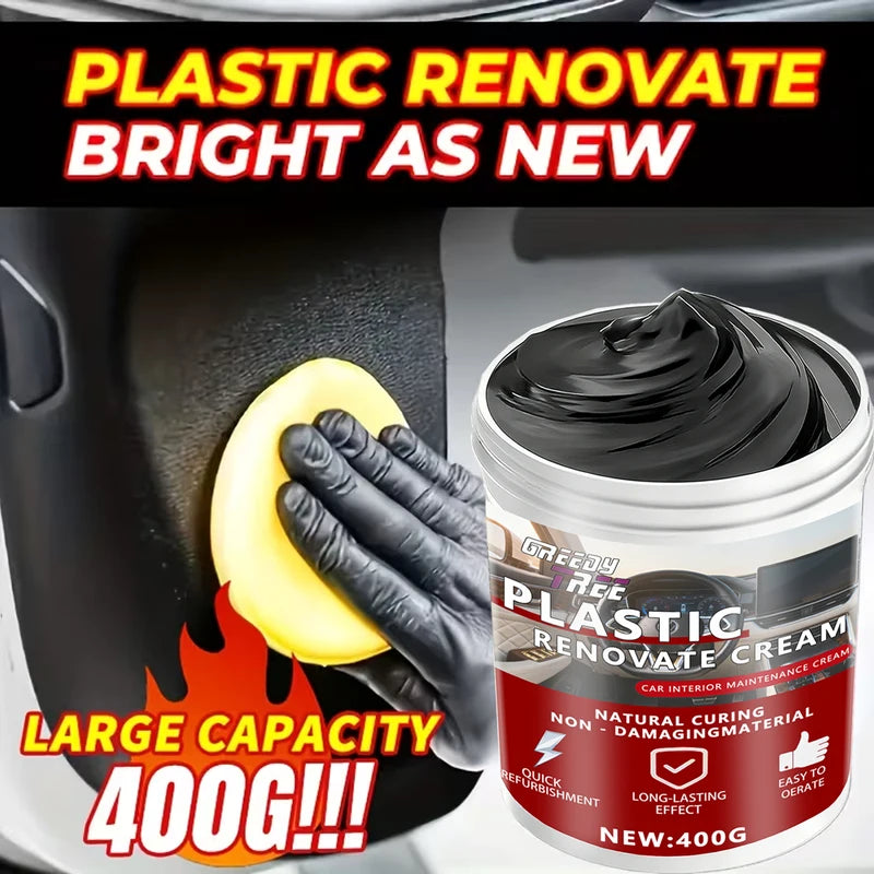 Plastic Car Interior Restorer Wax - Scratch Repair & Aging Prevention 400g