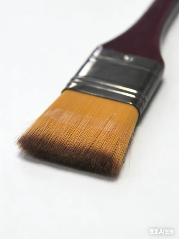 Set of 5 Nylon Hair & Art Painting Brushes - Acrylic Oil & Scrubbing Tools